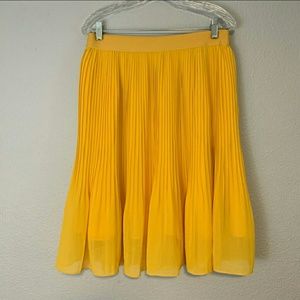 A New Day Pleated Yellow Skirt